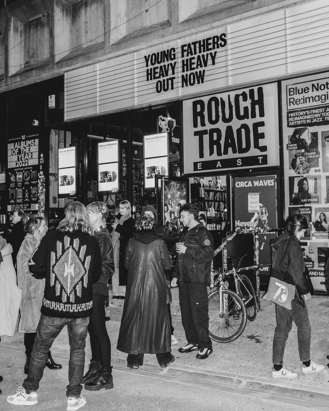 People outside Rough Trade East in Shoreditch